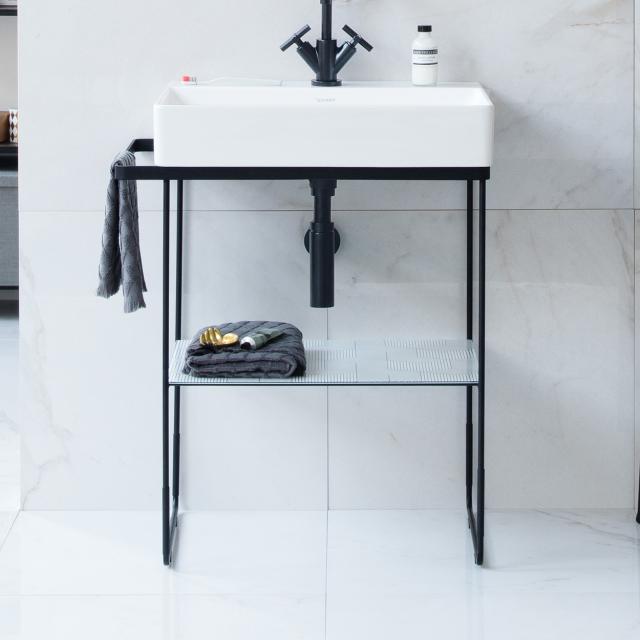 Duravit DuraSquare floorstanding metal console for washbasins matt black