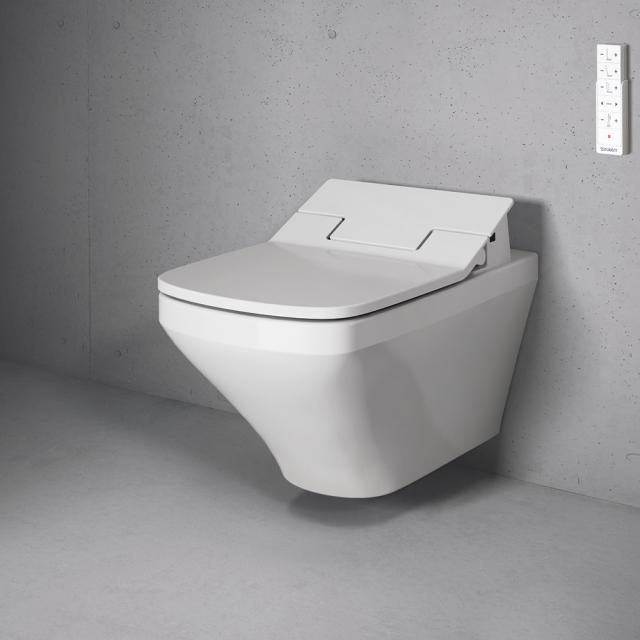 Duravit DuraStyle Wand-Tiefspül-WC mit NEUEM SensoWash® Slim WC-Sitz, Set ohne Spülrand, weiß mit WonderGliss