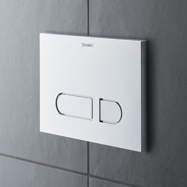 Duravit DuraSystem A1 flush plate, plastic, for toilet chrome
