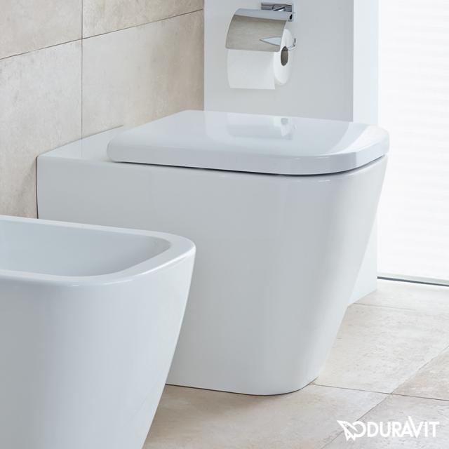 Duravit Happy D.2 floorstanding washdown toilet white, with WonderGliss