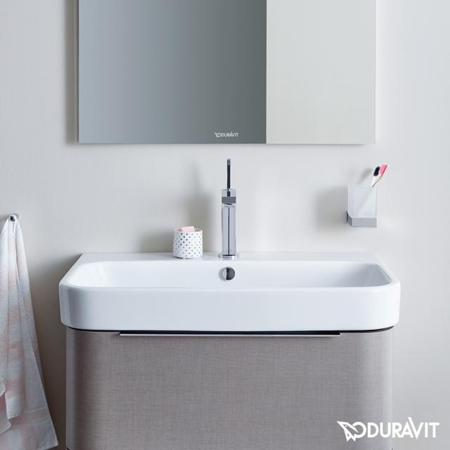 Duravit Happy D.2 vanity washbasin white, with WonderGliss, with 1 tap hole, ungrounded