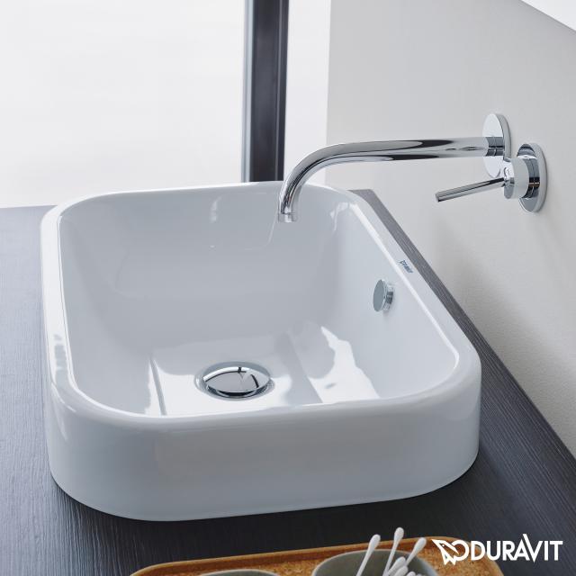 Duravit Happy D.2 countertop washbasin white, with WonderGliss