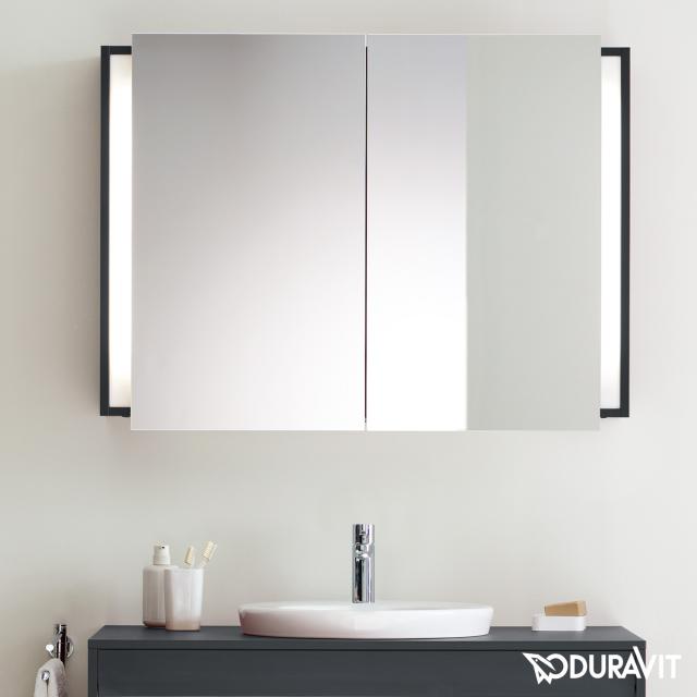 Duravit Ketho mirror cabinet with lighting matt graphite