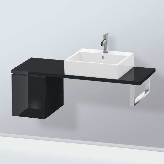 Duravit L-Cube vanity unit Compact for countertop with 1 pull-out compartment black high gloss, without interior system