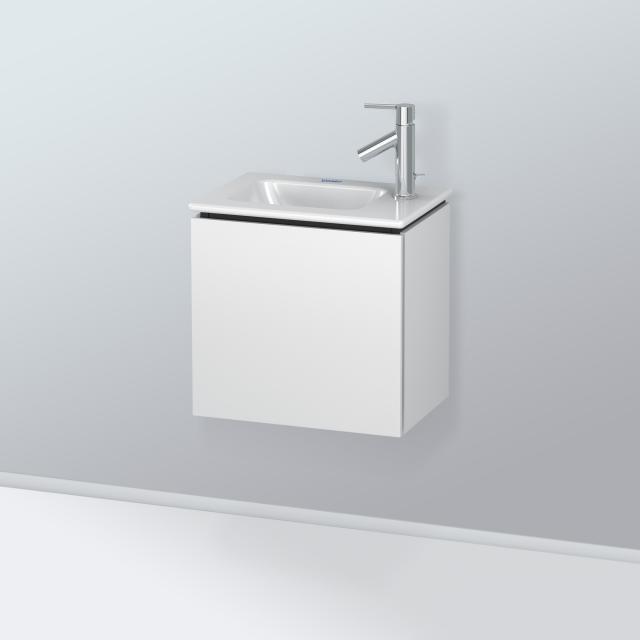 Duravit L-Cube Meuble sous lave-mains avec 1 porte Façade blanc mat/corps du meuble blanc mat