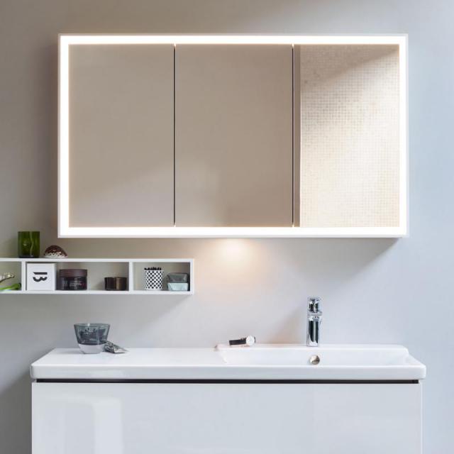 Duravit L-Cube mirror cabinet with lighting and 3 doors with washbasin lighting
