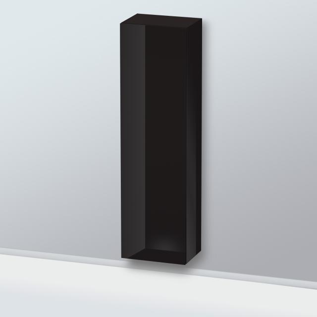 Duravit L-Cube tall unit with 1 door black high gloss