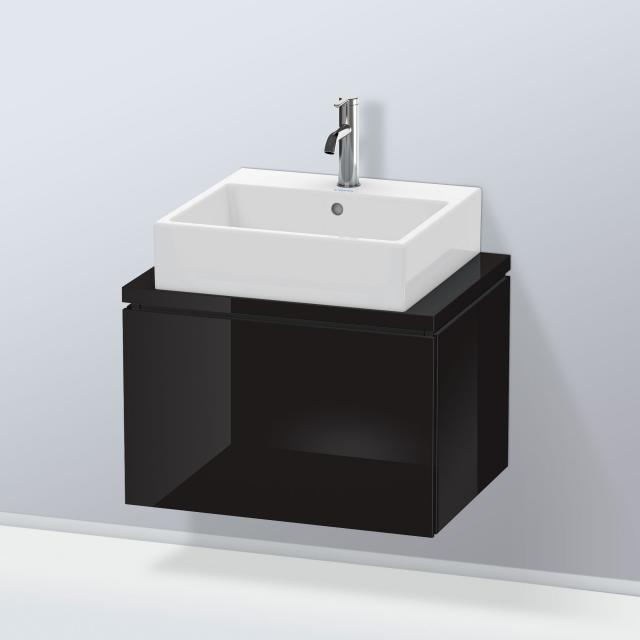 Duravit L-Cube vanity unit for countertop Compact with 1 pull-out compartment black high gloss, without interior system