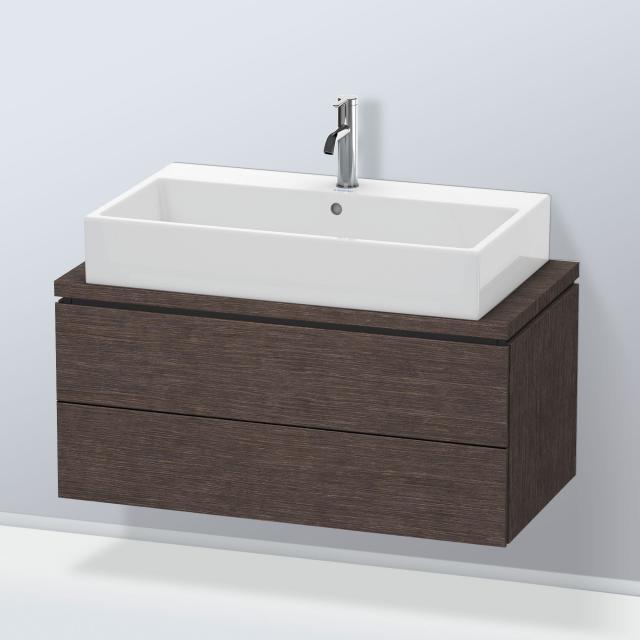Duravit L-Cube vanity unit for countertop Compact with 2 pull-out compartments dark brushed oak, without interior system