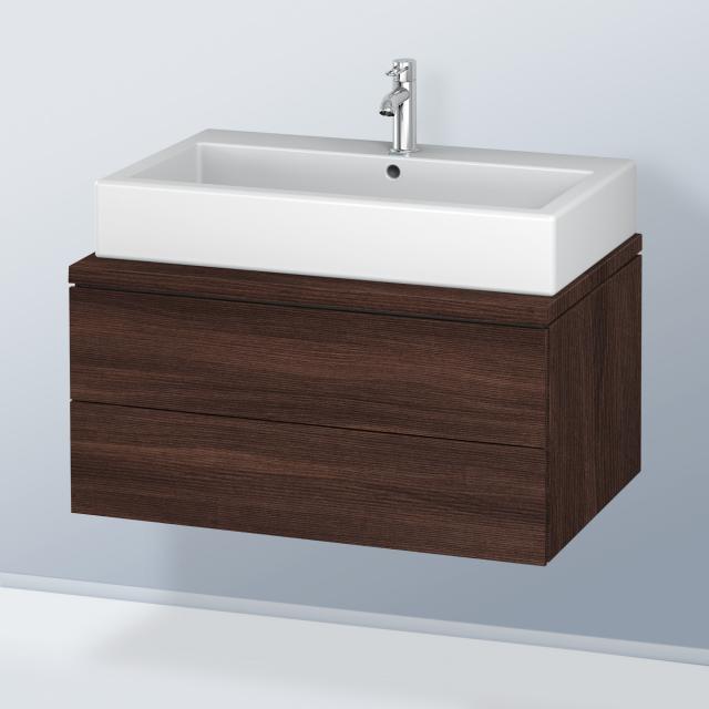 Duravit L-Cube vanity unit for countertop with 2 pull-out compartments front dark chestnut / corpus dark chestnut, without interior system