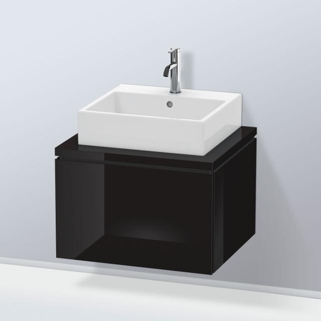 Duravit L-Cube vanity unit for countertop with 1 pull-out compartment black high gloss, without interior system