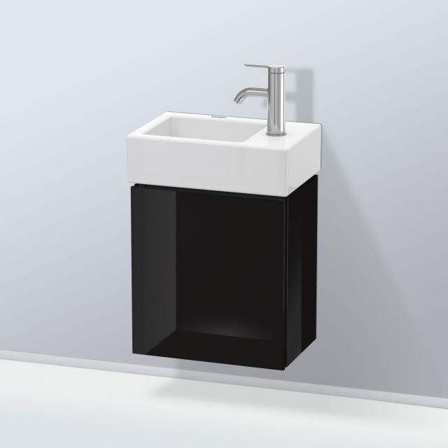Duravit L-Cube vanity unit for hand washbasin with 1 door black high gloss