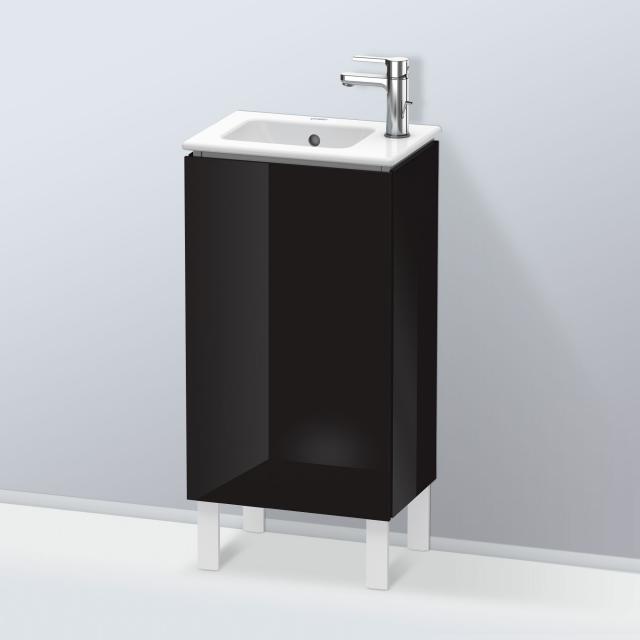 Duravit L-Cube vanity unit for hand washbasin with 1 door front black high gloss / corpus black high gloss