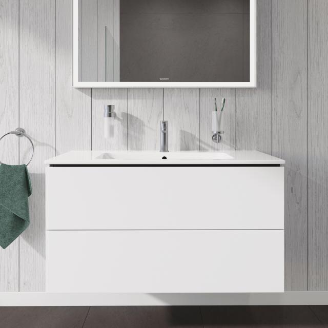 Duravit L-Cube vanity unit with 2 pull-out compartments matt white, without interior system