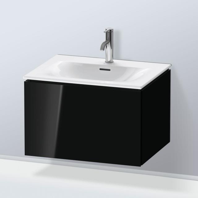 Duravit L-Cube vanity unit with 1 pull-out compartment black high gloss, without interior system
