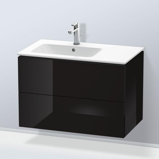 Duravit L-Cube vanity unit with 2 pull-out compartments black high gloss, without interior system