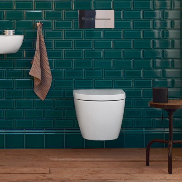 Duravit ME by Starck Compact wall-mounted washdown toilet, rimless matt white