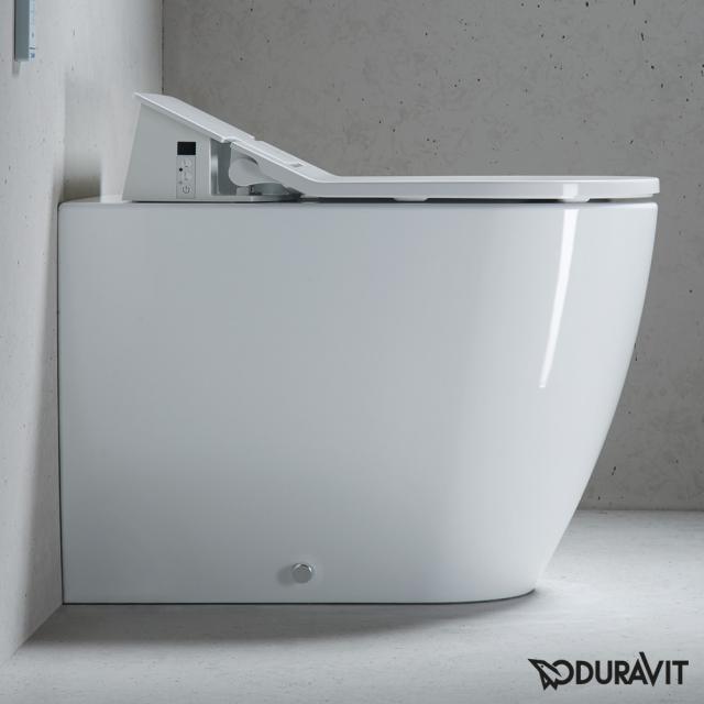Duravit ME by Starck floorstanding washdown toilet for SensoWash®, back to wall white