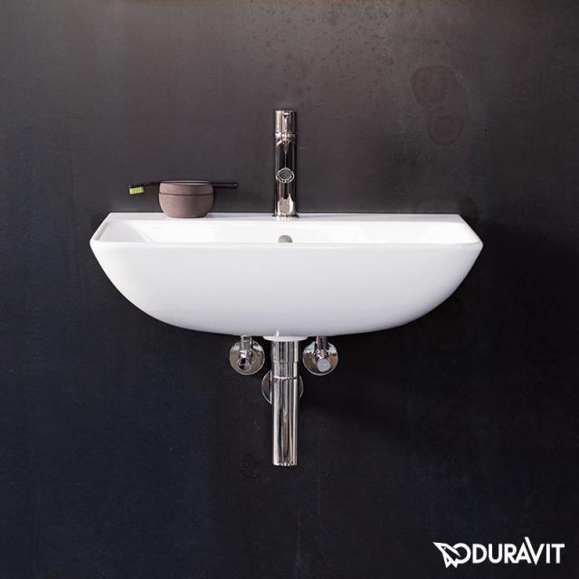Duravit ME by Starck hand washbasin white, with WonderGliss, with 1 tap hole