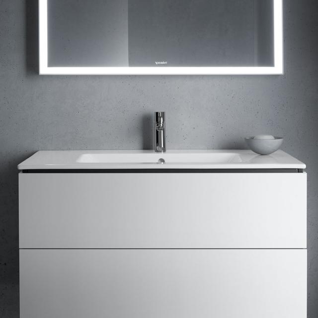 Duravit ME by Starck vanity washbasin white, with WonderGliss, with 1 tap hole