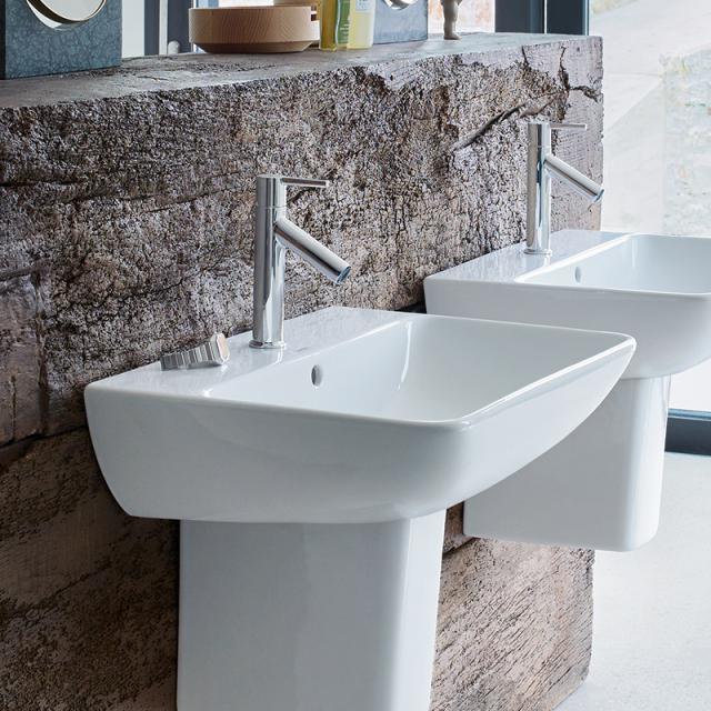 Duravit ME by Starck washbasin white, with WonderGliss, with 1 tap hole