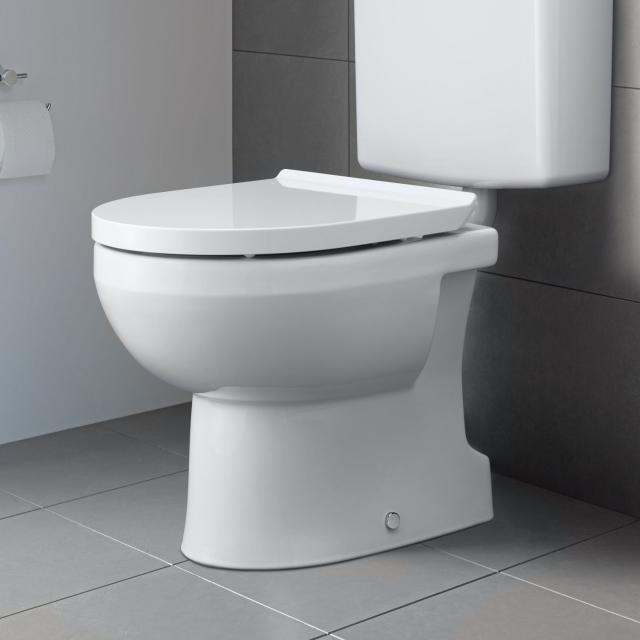 Duravit No.1  floorstanding washdown toilet set, rimless, with toilet seat white, with HygieneGlaze