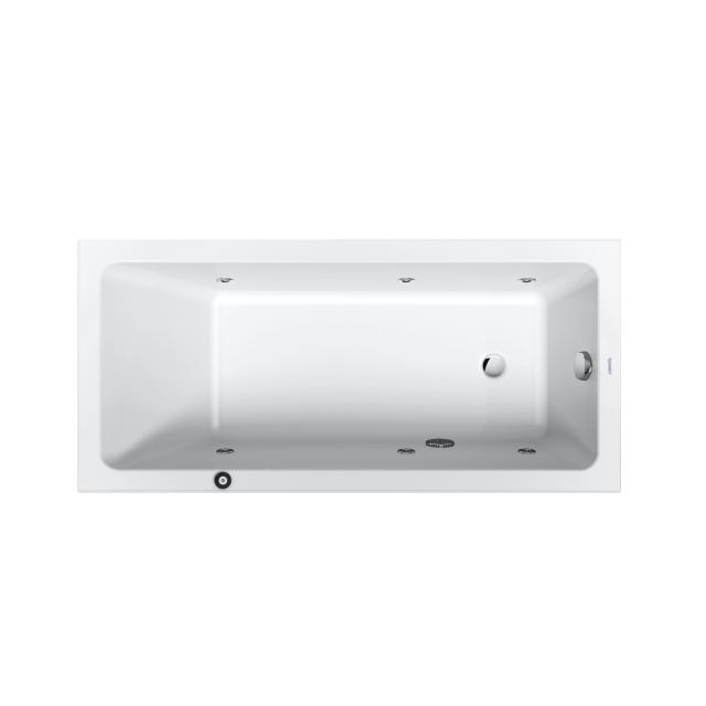 Duravit No.1 rectangular whirlbath with jet system, built-in with bath filler