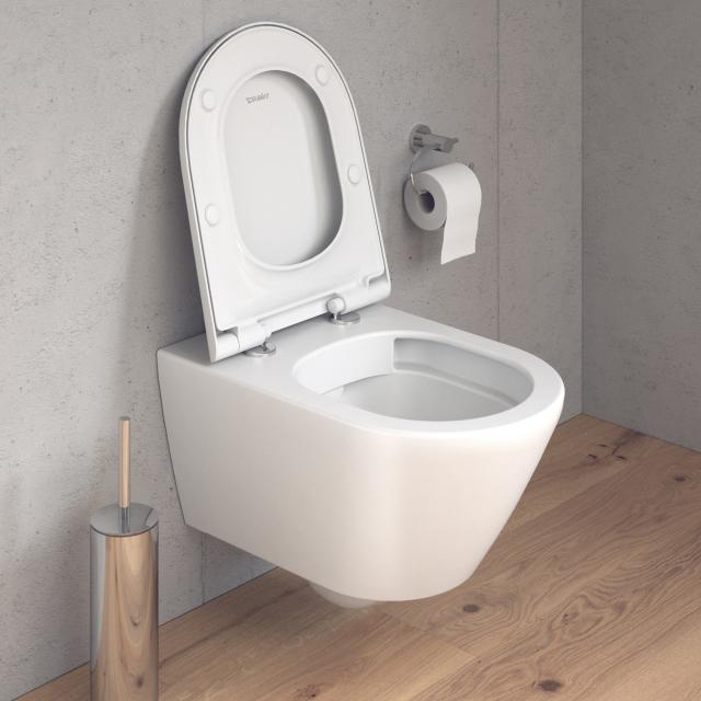 Tidyard Toilette Suspendue WC et Bidet Suspendu en Céramique pour Salle de Bain Blanc