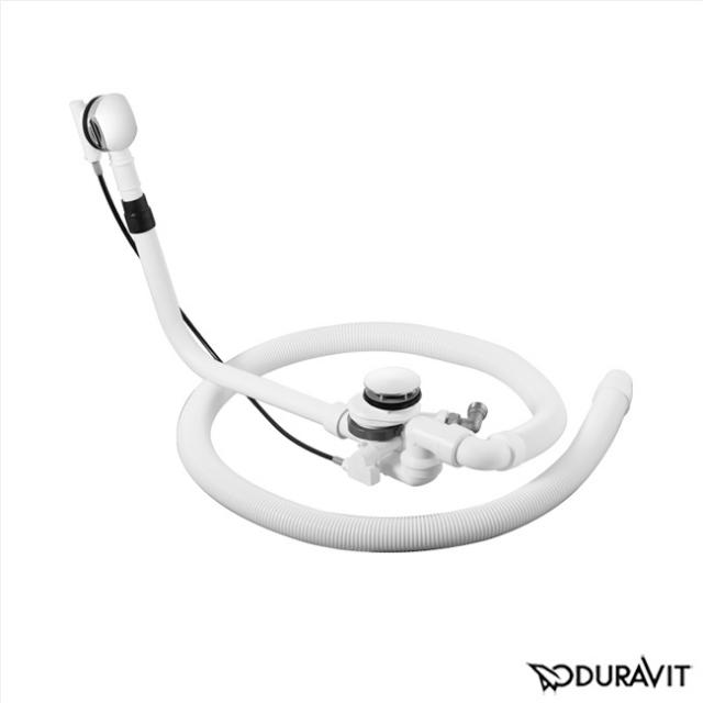 Duravit Quadroval waste and overflow set, with base inlet