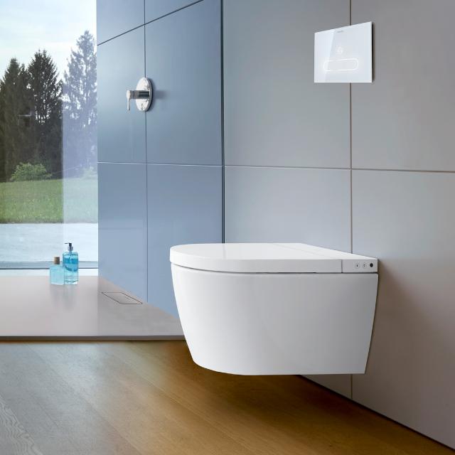 Duravit SensoWash® Starck f Lite Compact shower toilet complete system for wall mounting, with toilet seat without accessories
