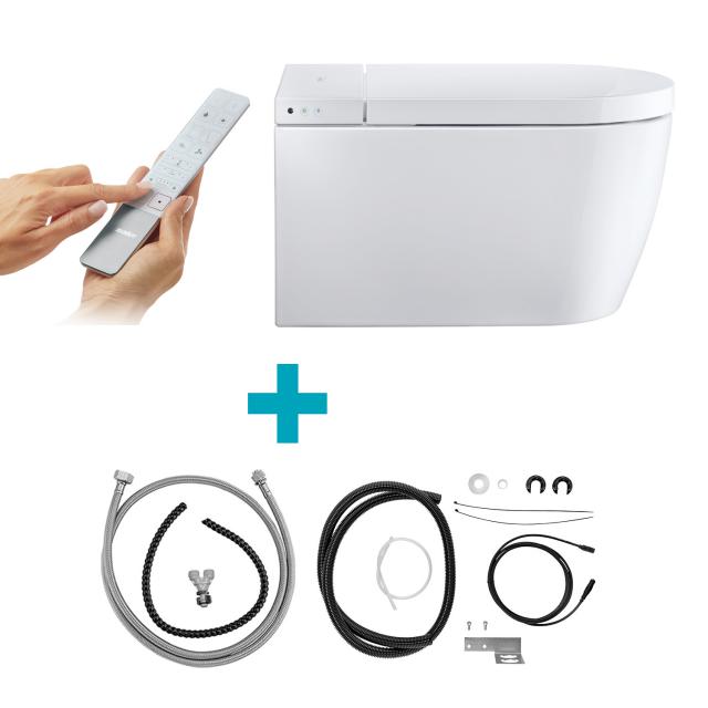 Duravit SensoWash® Starck f Plus Compact Dusch-WC Komplettanlage für Wandmontage, mit WC-Sitz mit Installations-Sets
