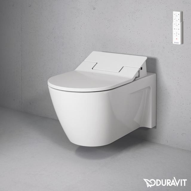 Duravit Starck 2 Cuvette murale à fond creux avec abattant WC SensoWash® Slim en set blanc