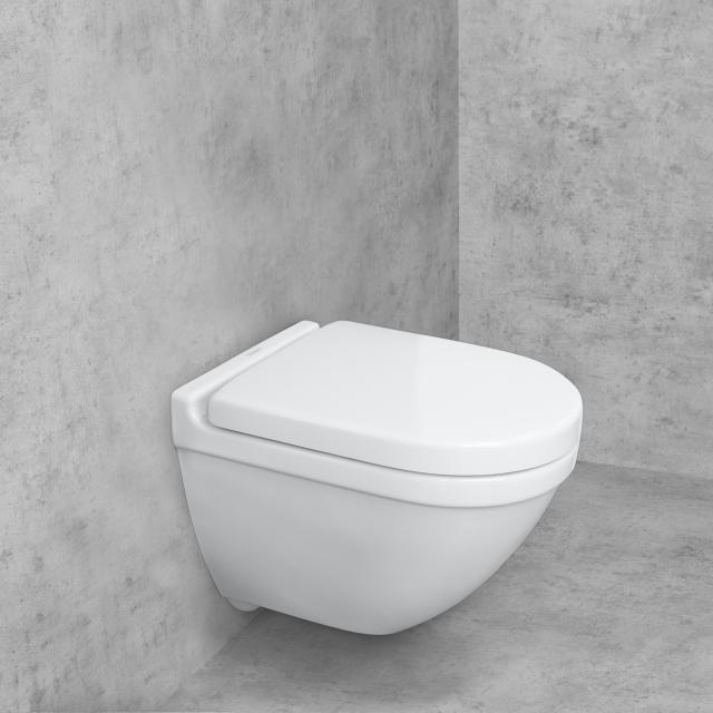 Duravit Starck 3 wall-mounted, washdown toilet Compact & Tellkamp Premium 7000 toilet seat SET white, with WonderGliss