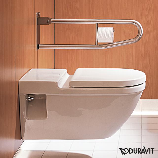 Duravit Starck 3 wall-mounted washdown toilet white, with WonderGliss