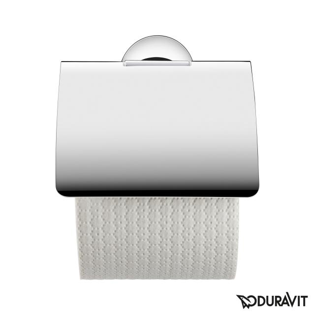Duravit Starck T toilet roll holder with cover chrome