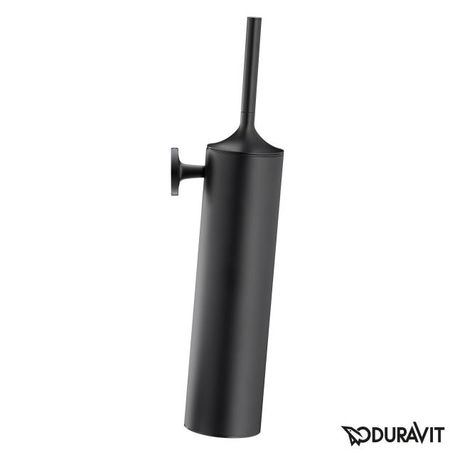 Duravit Starck T wall-mounted toilet brush set matt black