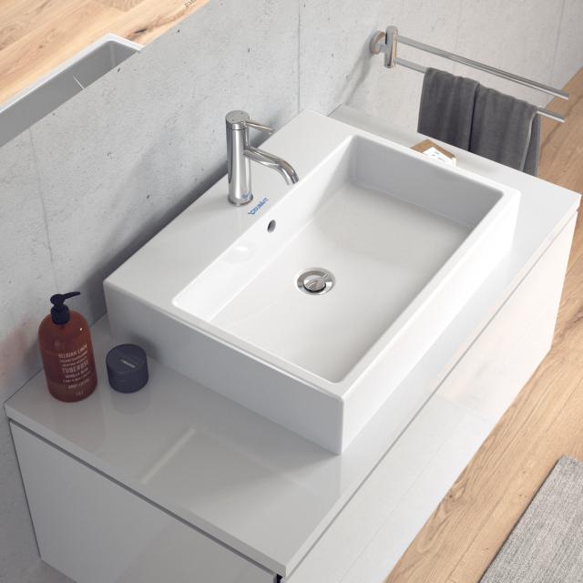 Duravit Vero Air countertop washbasin white, with WonderGliss, with 1 tap hole, with overflow
