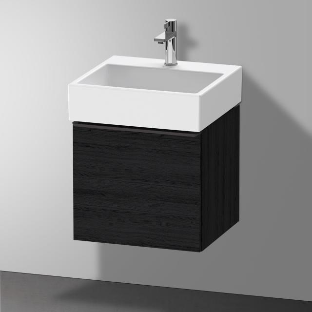 Duravit Vero Air washbasin with D-Neo vanity unit with 1 pull-out compartment black oak, basin white, with 1 tap hole, without overflow