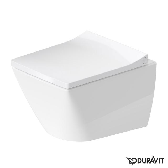 Duravit Viu Compact wall-mounted washdown toilet white, with WonderGliss