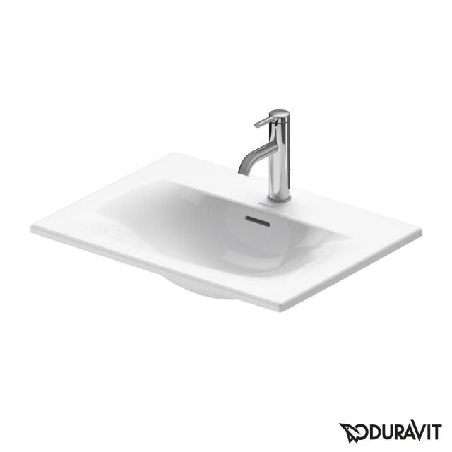 Duravit Viu drop-in washbasin white, with WonderGliss, with 1 tap hole