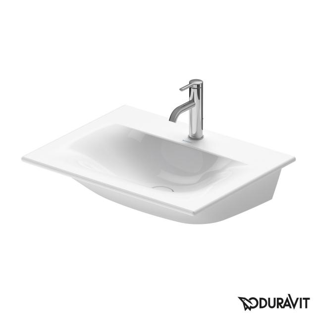Duravit Viu vanity hand washbasin white, with WonderGliss, with 1 tap hole, without overflow