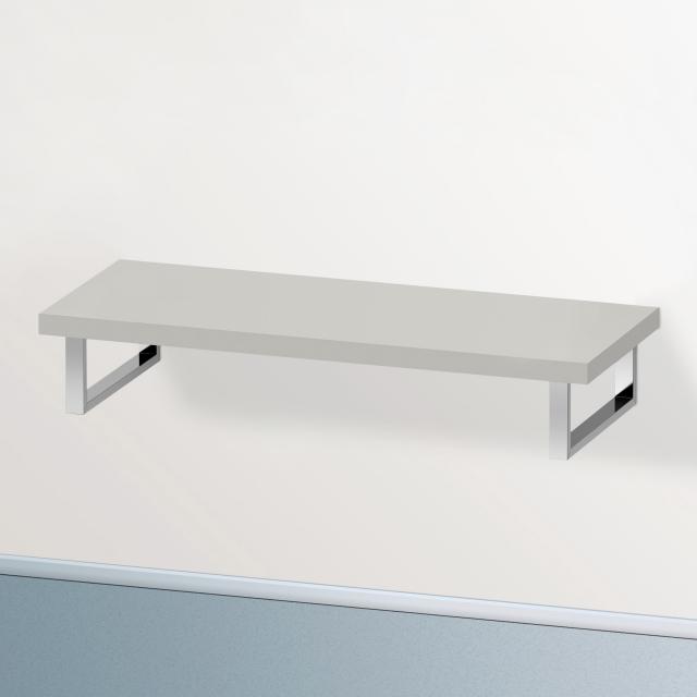 Duravit X-Large countertop without cut-out for countertop basin / drop-in basin Compact matt concrete grey