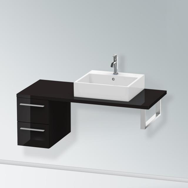 Duravit X-Large low cabinet for countertop with 2 pull-out compartments front black high gloss / corpus black high gloss