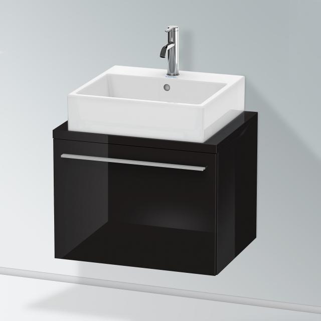 Duravit X-Large vanity unit for Compact countertop with 1 pull-out compartment front black high gloss / corpus black high gloss