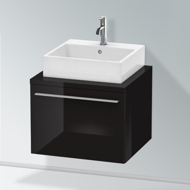 Duravit X-Large vanity unit for countertop with 1 pull-out compartment front black high gloss / corpus black high gloss