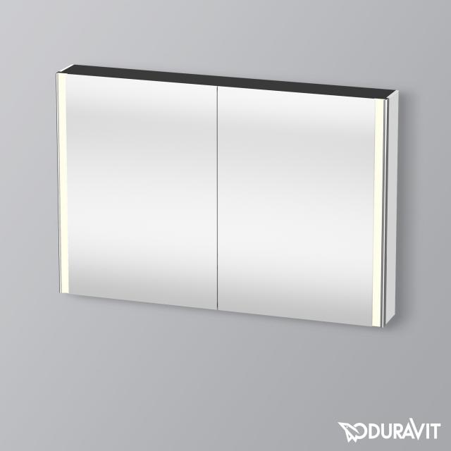 Duravit XSquare mirror cabinet with lighting and 2 doors front mirrored / corpus matt white