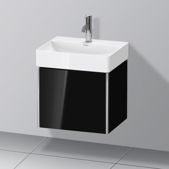 Duravit XSquare vanity unit Compact for hand washbasin with 1 pull-out compartment black high gloss