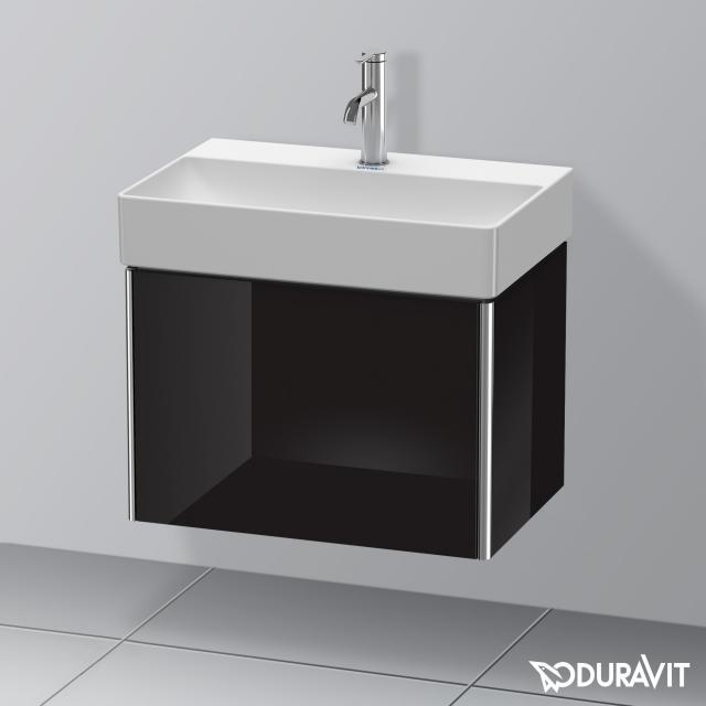 Duravit XSquare vanity unit Compact with 1 pull-out compartment black high gloss, without interior system