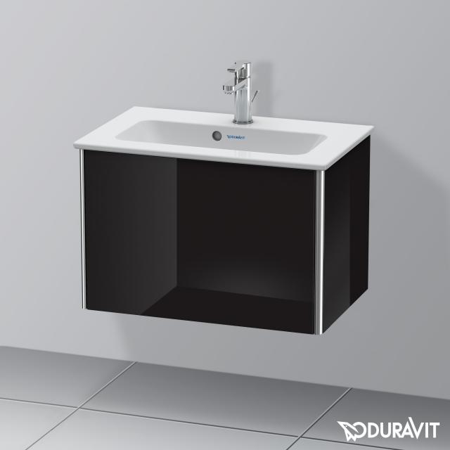 Duravit XSquare vanity unit Compact with 1 pull-out compartment black high gloss, without interior system