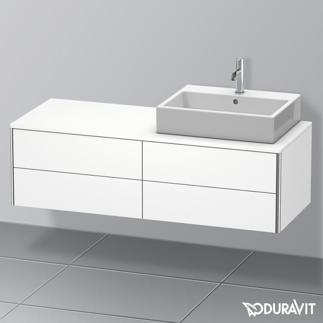 Duravit XSquare vanity unit for countertop with 4 pull-out compartments front matt white / corpus matt white, without interior system